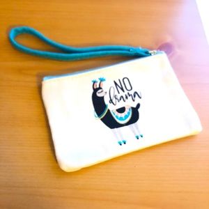 No drama llama canvas wristlet